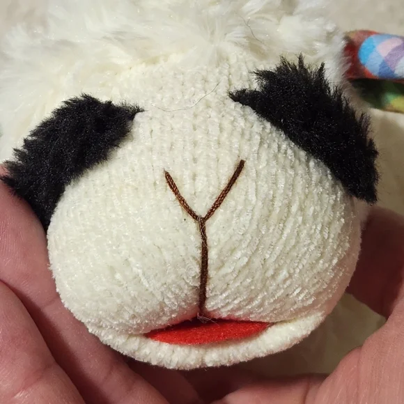 Lamb Chop Dreamworks Multipet Squeaky Dog Toy 11' Rainbow Plaid  Paws And Ears - Picture 2 of 8